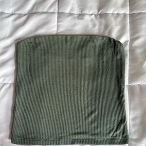 American Eagle Soft & Sexy Ribbed Sage Tube Top